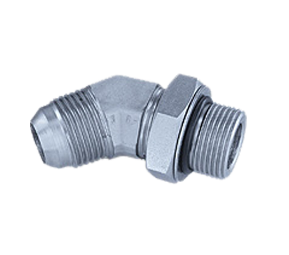 زانو °۴۵ پرچی (JIC) به میلی متر تخت واشر دار زانو °۴۵ پرچی (JIC) به میلی متر تخت واشر دار