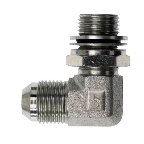 زانویی نری JIC به متریک تخت مهره دار